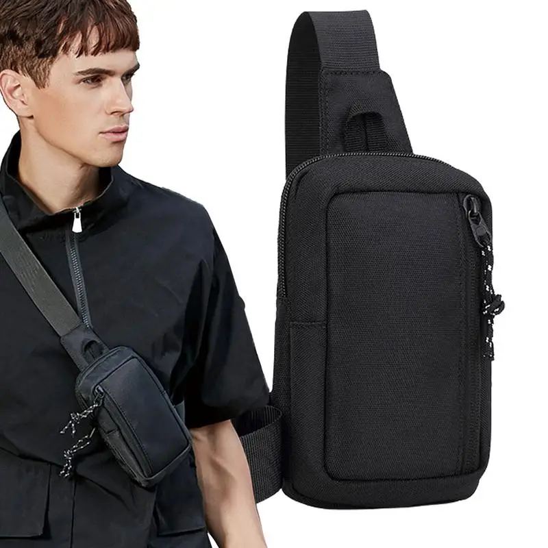 Bolso cruzado de marca de moda para hombre, Mini bolso de pecho deportivo de tendencia callejera japonesa, bolso de hombro Diagonal