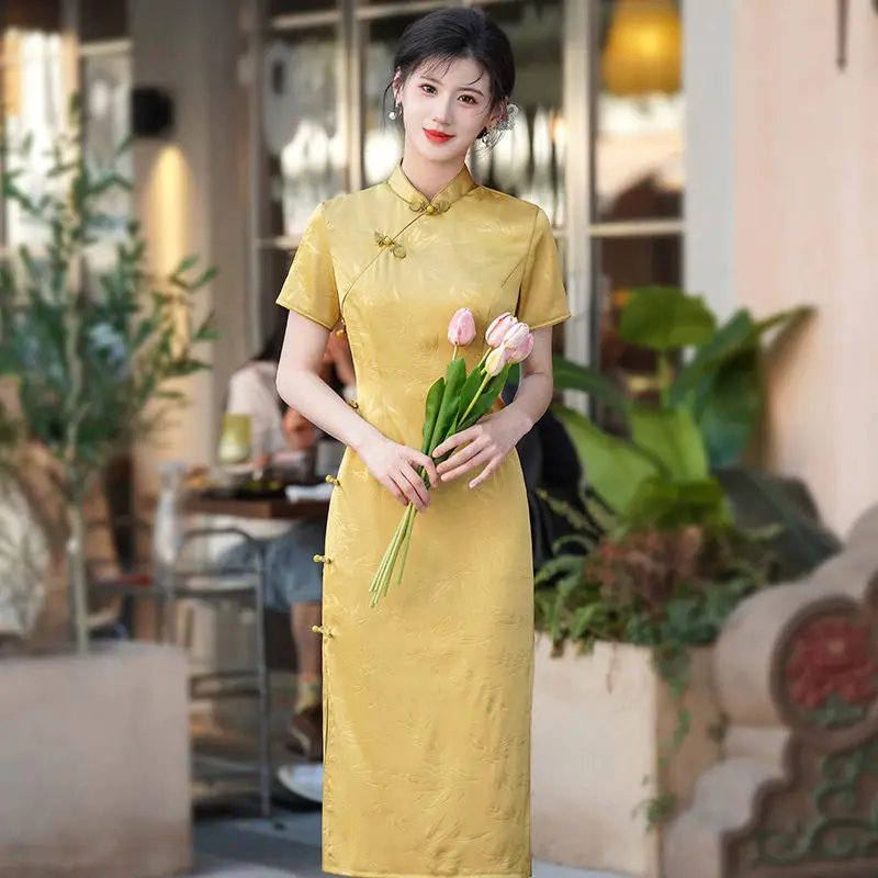 New Chinese Style Suzhou Long Cheongsam Improved Young Style 2026 New Women's High-end Summer Qipao view 2