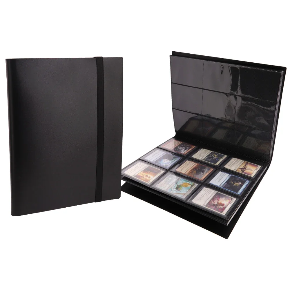 20-Set Black Magic Sleeve 9-Pocket PP Matte Poke Mon Yugioh Trading Card Binder Protective Plastic Game Card Album