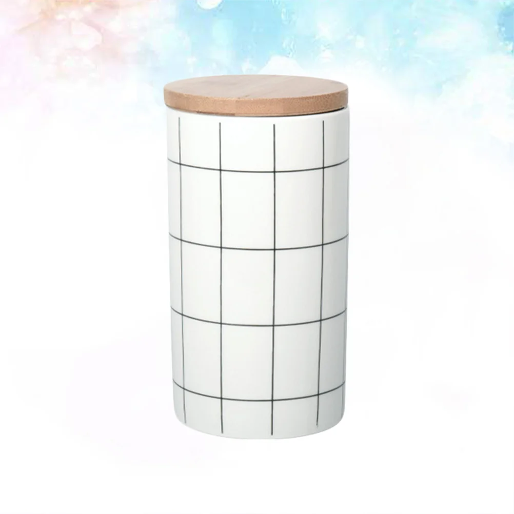 

Ceramic Storage Container Large Capacity Airtight Porcelain Food Jar For Tea Nuts Candy Kitchen Pantry Size L