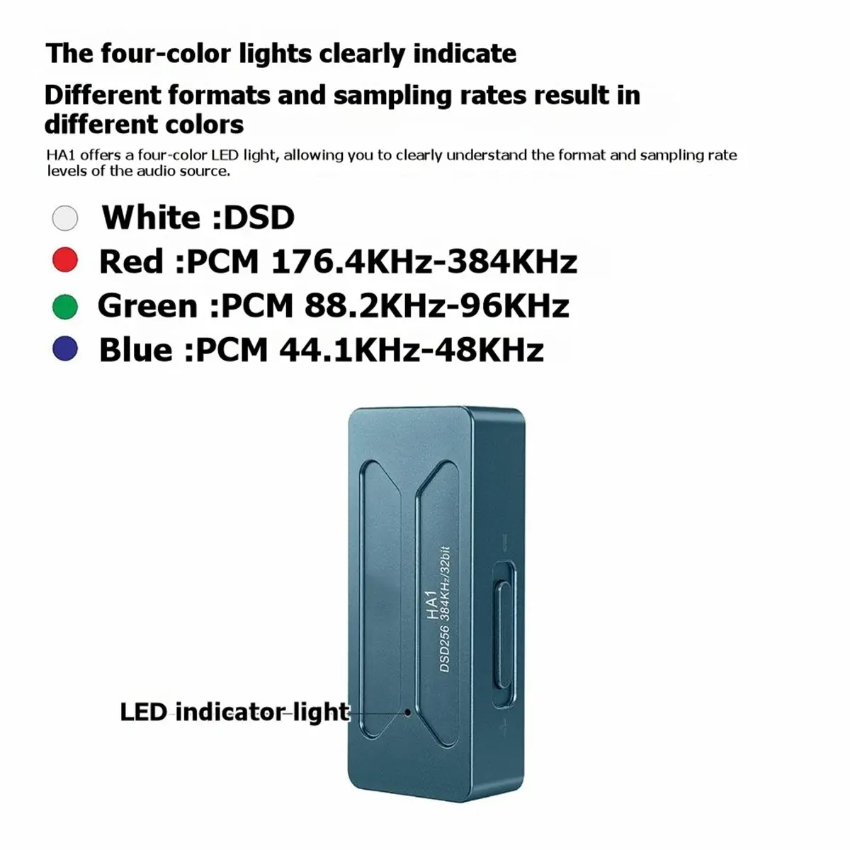 

(A23G) Портативный усилитель для наушников DSD, USB-аудиокарта, Hi-Fi ЦАП для аудиофильских наушников и телефонов, два чипа CS43198, синий