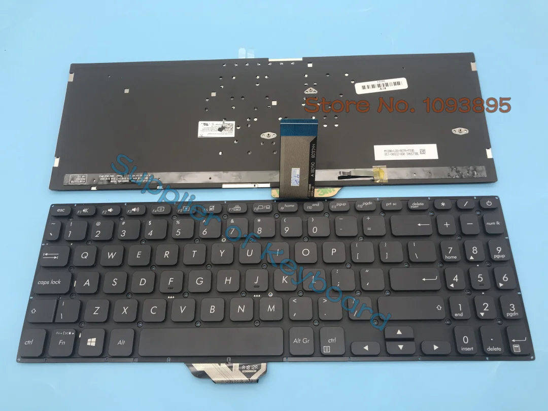 New For ASUS Vivobook X530 X530FA X530FN X530UN X530UF X530UA English Keyboard Silver/Black Backlit