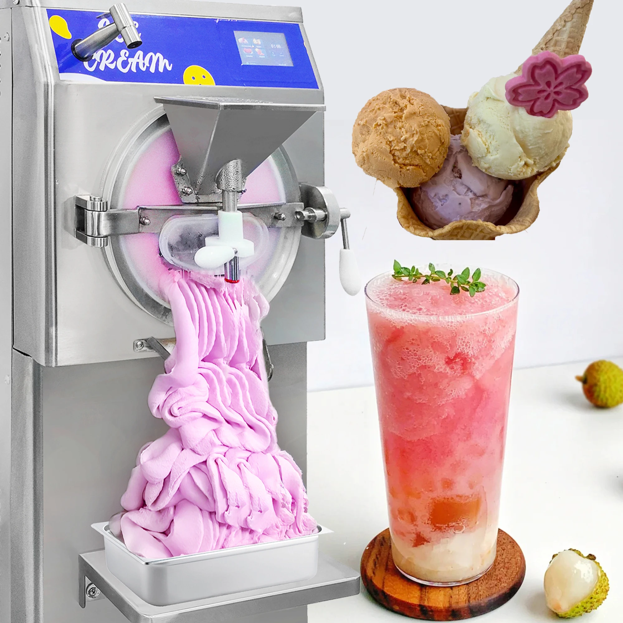 

Mvckyi 48L/H Gelato Maker Machine Commercial/Hard Ice Cream Makeing Machine