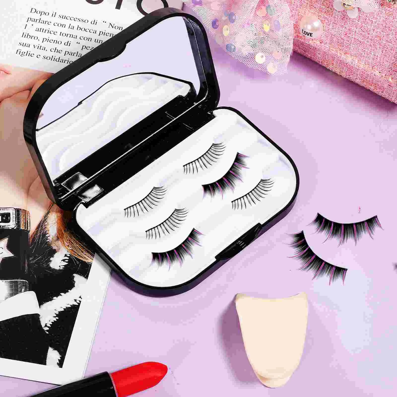 Lash Fake Eyelash Organizer scatola falsa custodia per applicatore di ciglia magnetiche viaggio per anziani