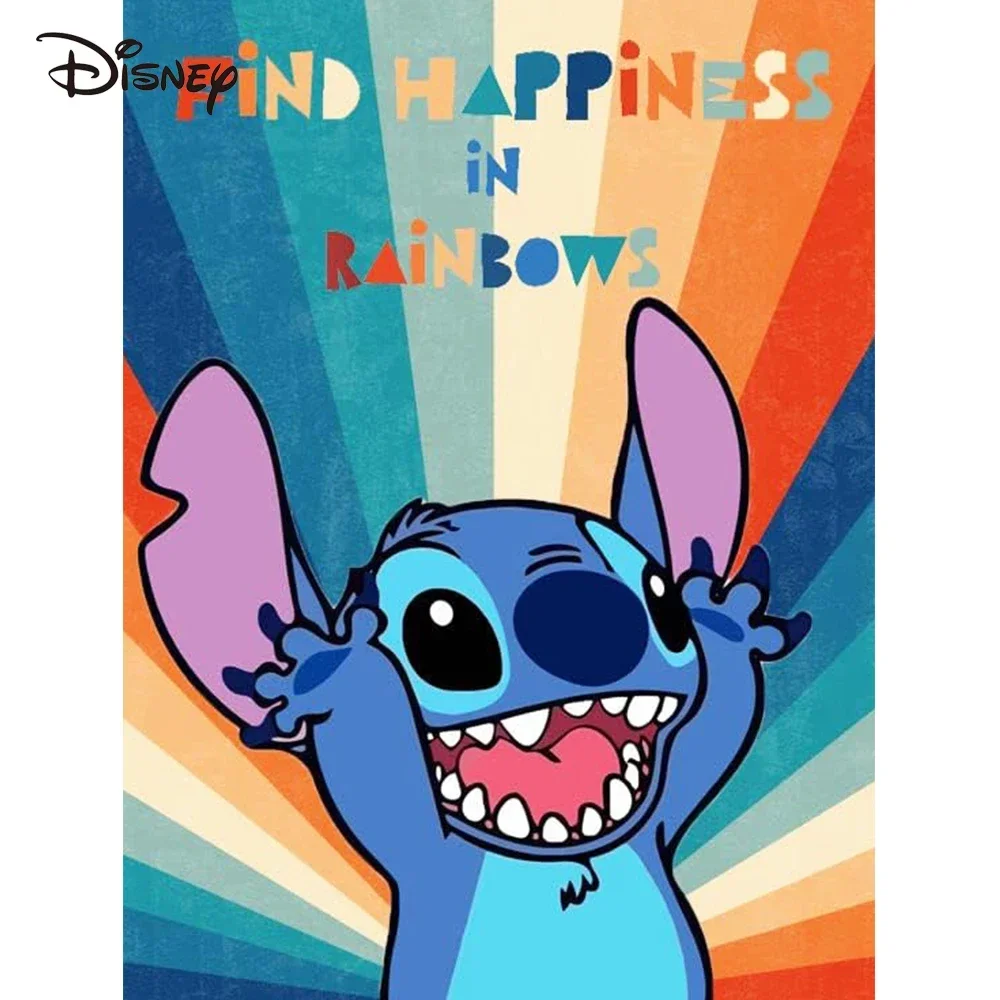 Disney dibujo por números Lilo & Stitch Kit de pintura para colorear animales adultos texto dibujos animados hogar sala de estar arte artesanía y sin