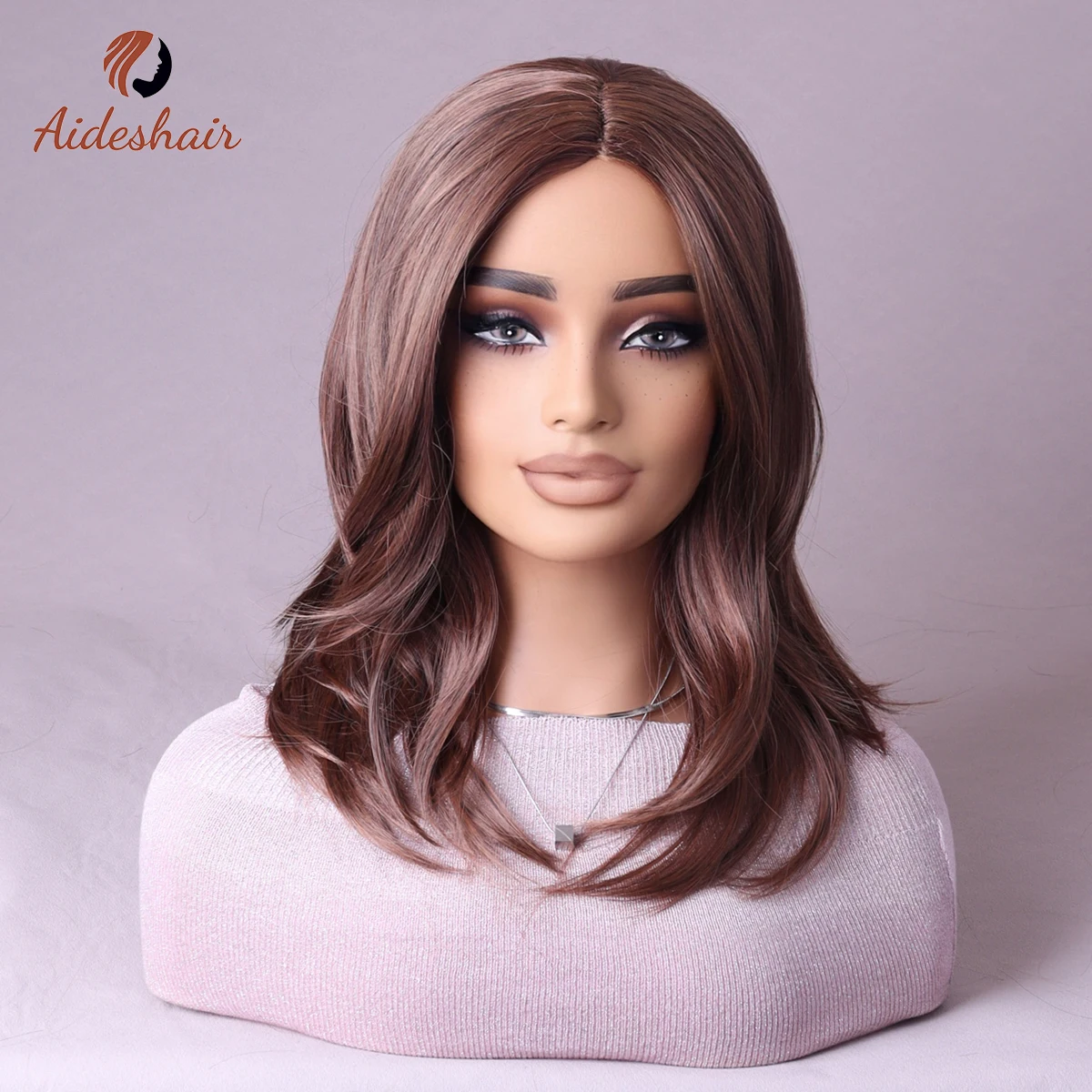 Aideshair European and American synthetic wig  women's short hair shaggy natural shawl curly hair part without bangs everyday