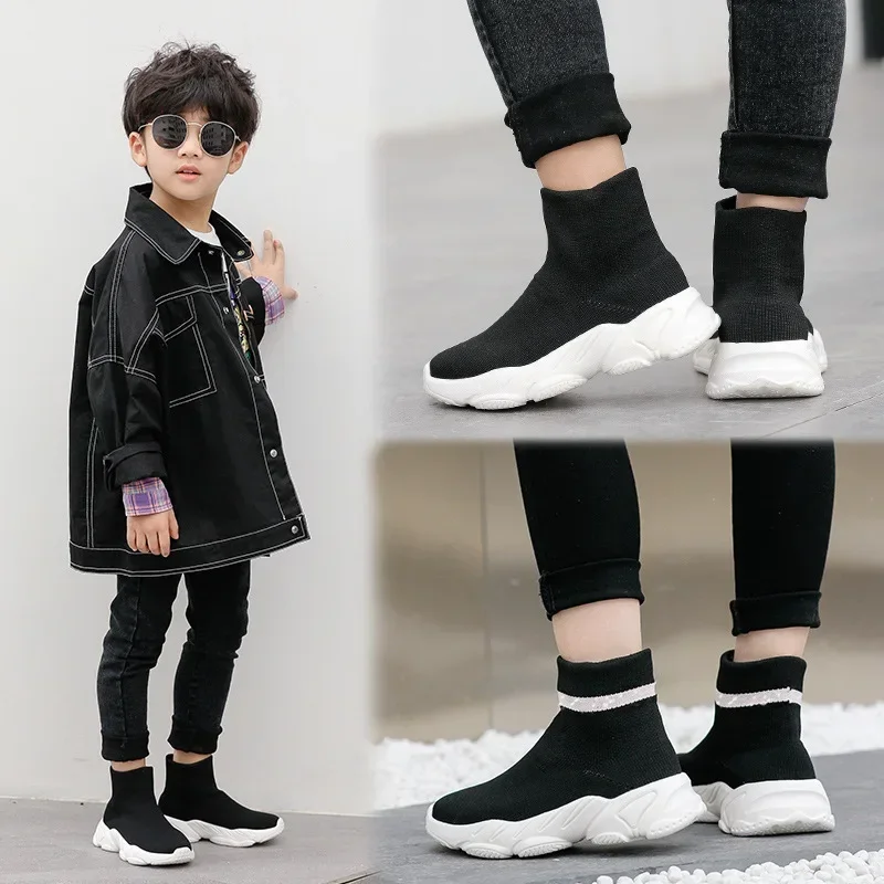 Size 26-37 Children Net Shoe Boys Girls New Spring Autumn Socks Shoes Sneakers Fashion Casual Running Shoes for Kids Sport Shoes