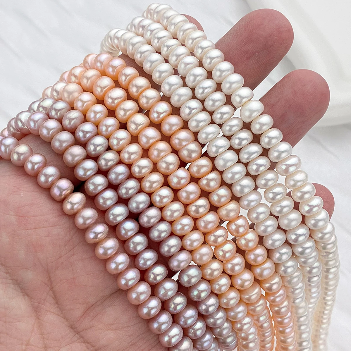 لؤلؤ المياه العذبة الطبيعية الخبز AAA حبات خفيفة قوية DIY بها بنفسك النساء الرجال قلادة سوار القرط صنع المجوهرات الملحقات #3