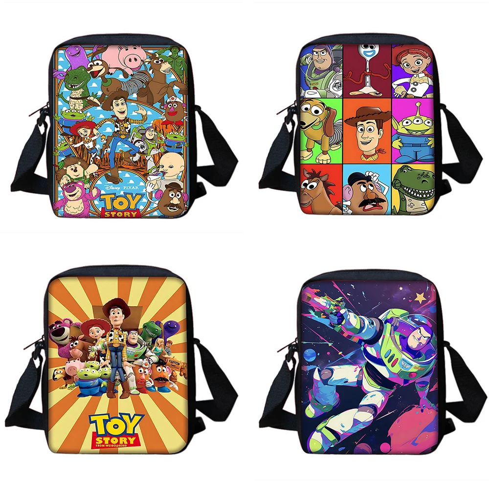 Boy Girls Toy Story Buzz Lightyear Printed Shoulder Messenger Bag Child Casual Handbag Men Women Phone Bag Shopping Bag