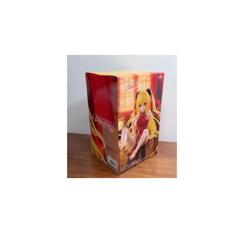 

Original Genuine TAiTO Desktop Cute To Love Ru Golden Darkness 13cm Konjiki no Yami With Cheongsam Anime Figurine PVC Model Doll