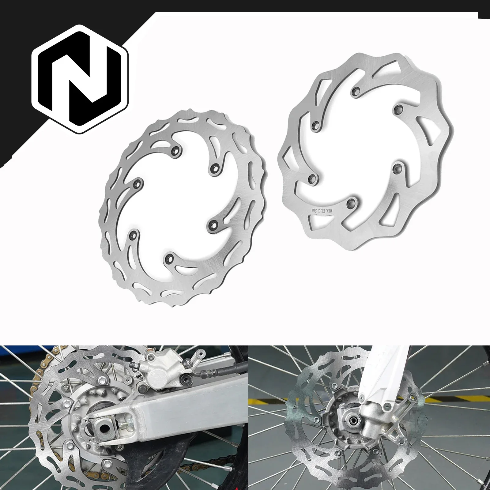 

NICECNC Front Rear Brake Disc Rotor For GasGas EC 300 EC EX MC 125 250 300 250F 350F 450F EXF ECF MCF 2021 2022 Motorcycle Parts