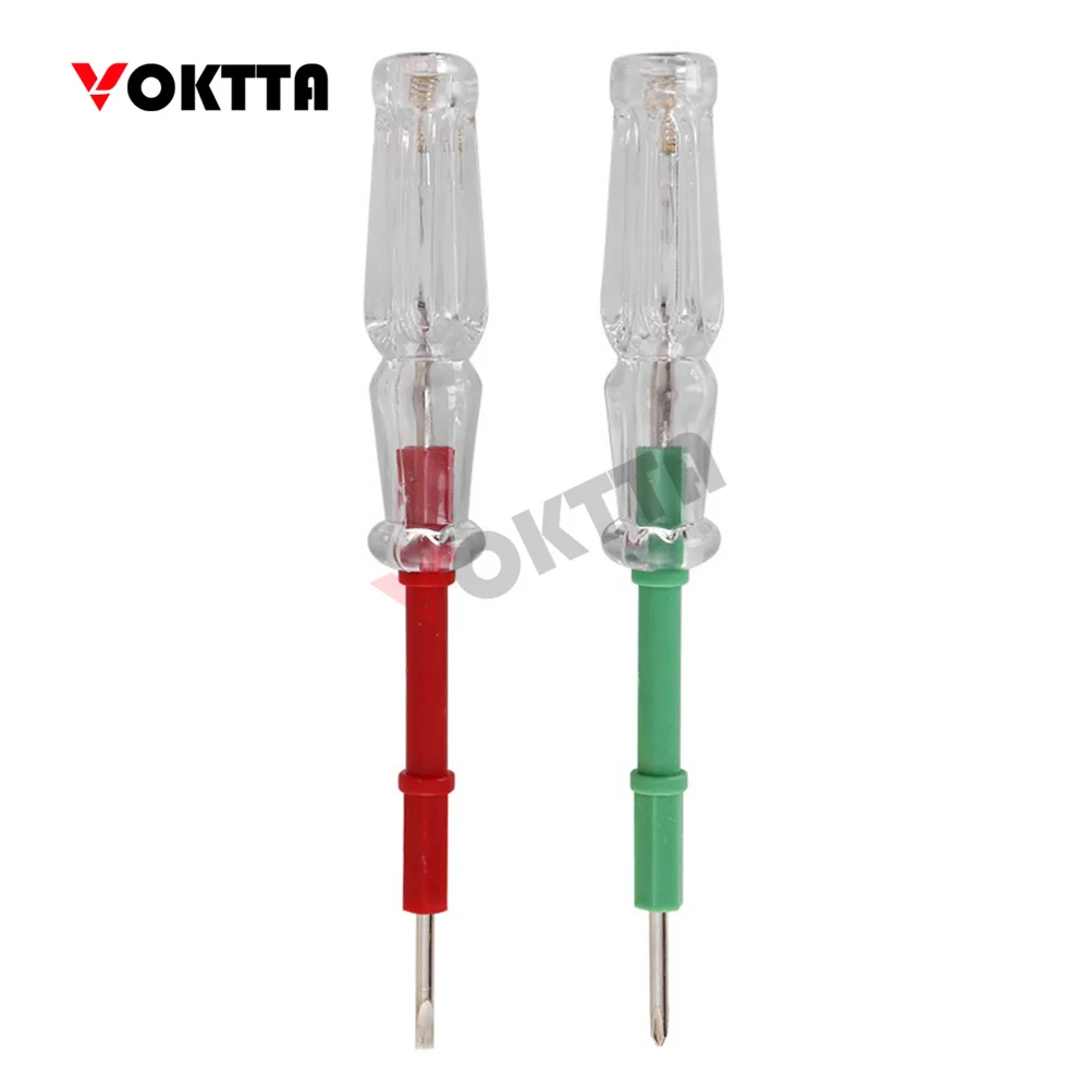 10PCS AC/DC100-500V Voltage Detector Double-Headed Electric Tester Pen Removable ScrewdriverCircuit Tester Screwdriver Measuring