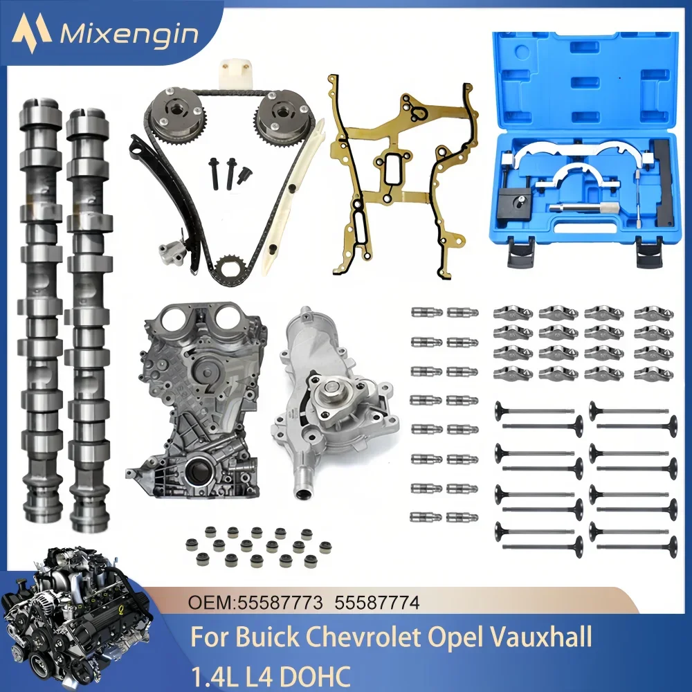 Auto Intake Exhaust Camshaft Oil Water pump tool Timing Chain Kit For 10-21 Buick Chevrolet Opel Vauxhall 1.4L L4 DOHC 55587774