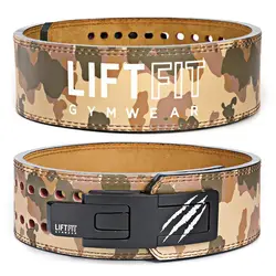 Camouflage Powerlifting leva cintura da palestra Fitness Body Building palestra vita Trainer cinture in pelle bovina squat leva cintura per sollevamento pesi