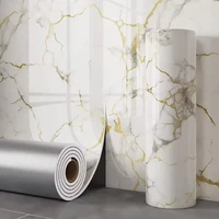 1 Roll Marble Thick Foam Imitation Tile Self-Adhesive Wallpaper Bedroom Living Room Decoration Bathroom Waterproof Wall Sticker 2