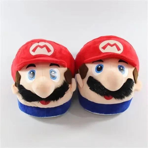 Mario Plush Slippers Stay Warm At Home in Winter Warm Shoe Yoshi Cartoon Cute Dormitory Cotton Mops Holiday Gifts Shoe