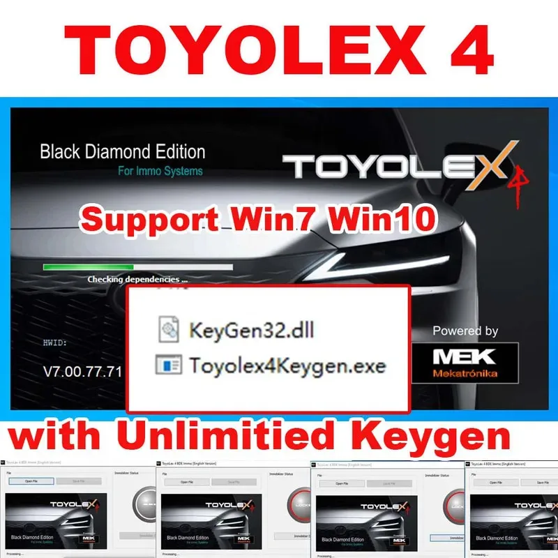 برنامج 6 في 1 وحدة التحكم الإلكترونية WinOLS 4.7 XDecoder 10.3 ECUsafe 2.0 TOYOLEX 4 DaVinci 1.0.28 خدمة IMMO ​ برنامج إصلاح السيارات TOOL V1.2