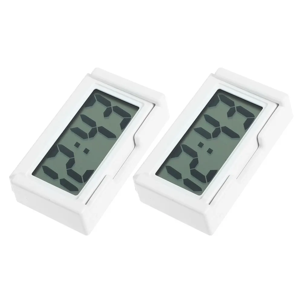 

2Pcs Car Dashboard Digital Student Table Clock Mini Portable Silent Quadrilateral Electronic Kids Desk