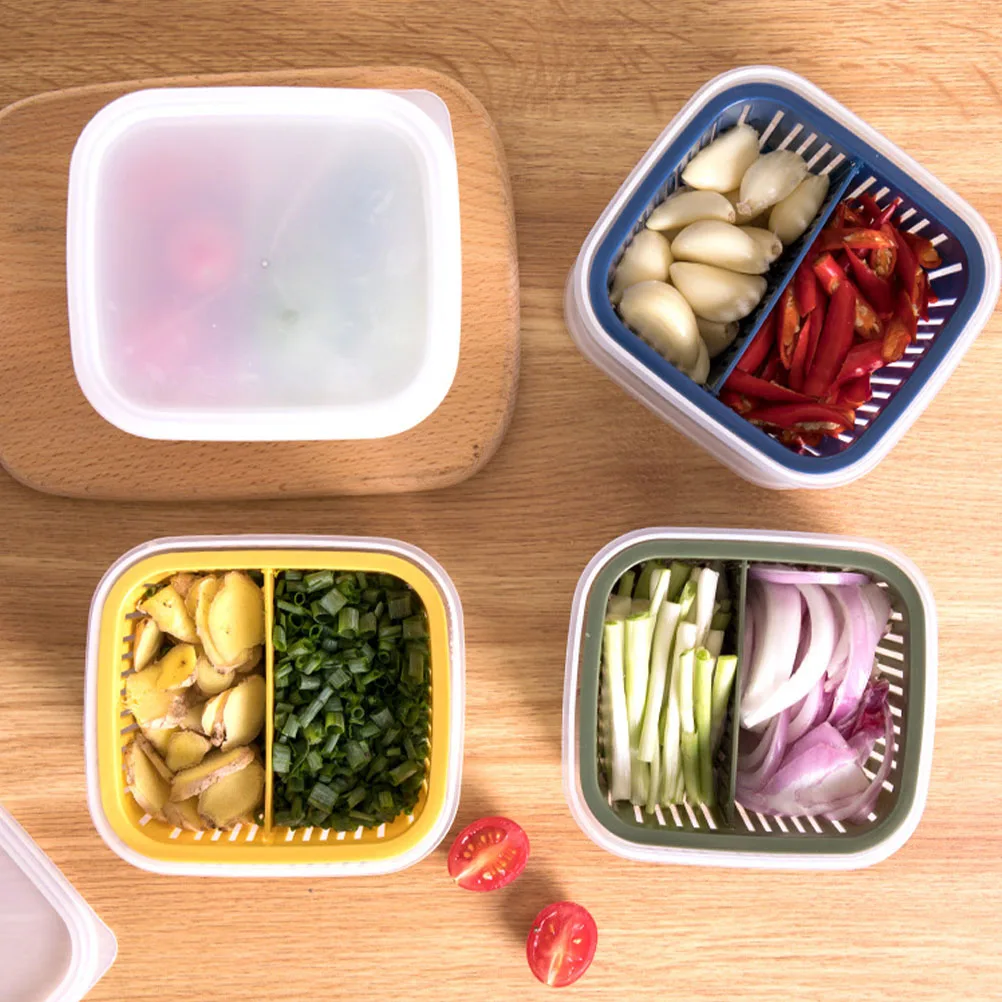 

4pcs Food Grade Sealing Storage Container Moisture Proof Fresh Keeping Box for Kitchen Seasoning Vegetable Food Storage Box