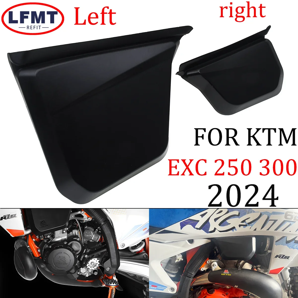 

2024 Motorcycle new fuel tank left and right protective shell plastic accessories For KTM 250EXC 300EXC 6D EXC300 EXC250 EXC