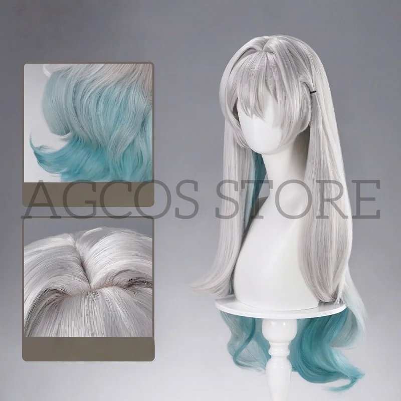 

Парик для косплея AGCOS Honkai: Star Rail Firefly, женский, рождественский, игровой парик Firefly, парик для косплея