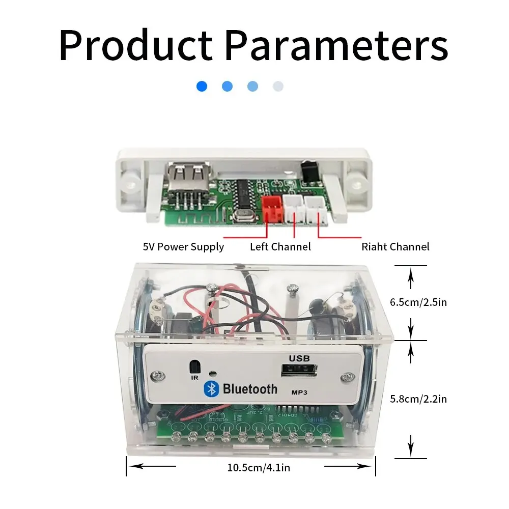 DIY 15W Electronic Kit Components Speaker Bluetooth Speaker Kit Soldering Project Practice Soldering Assembly