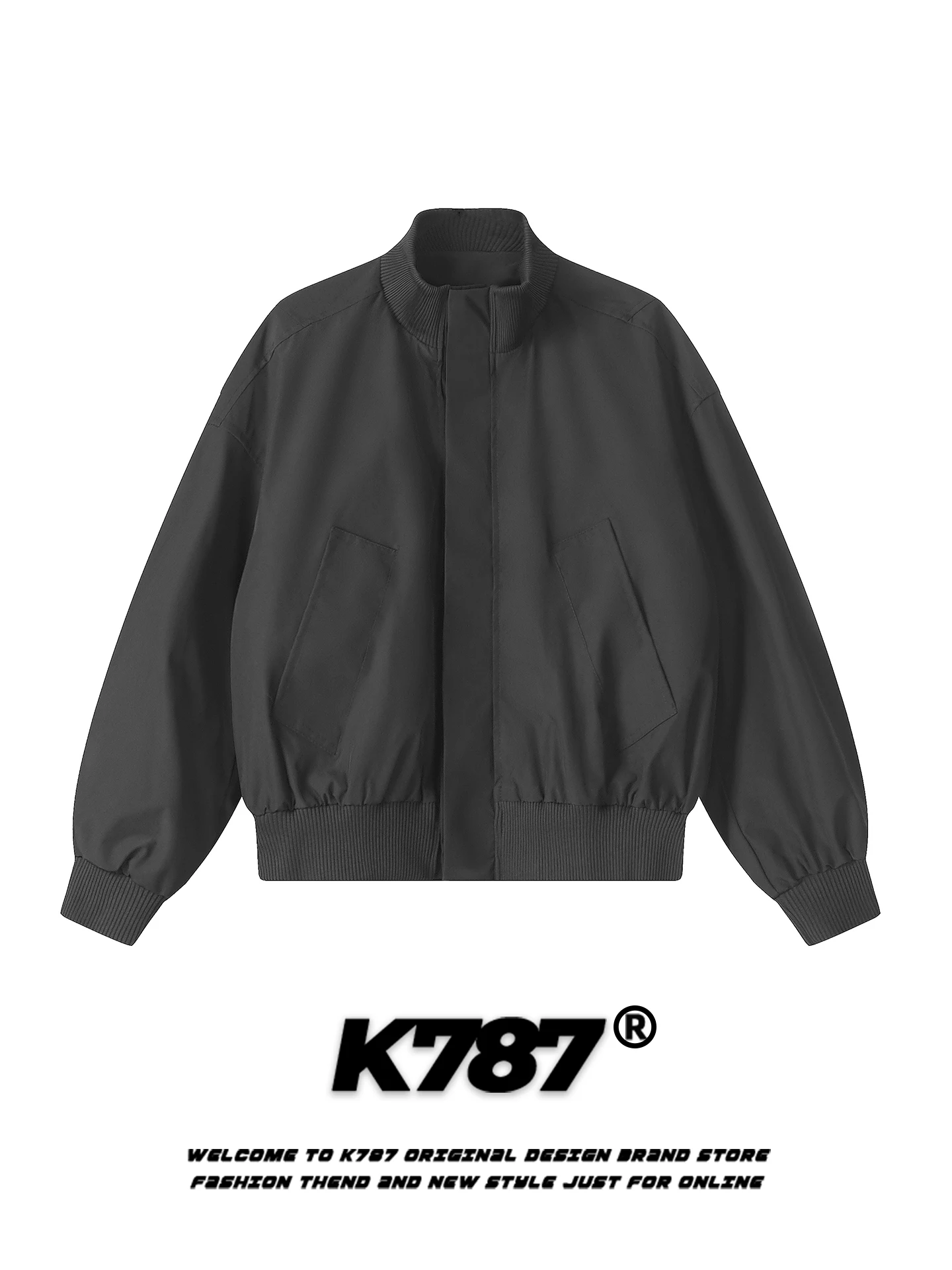 

Cleanfit K787 American Sle Casual Flight Jaet ex Loose Fit Color Couple's Outerwear Stand Collar Zipper Closure