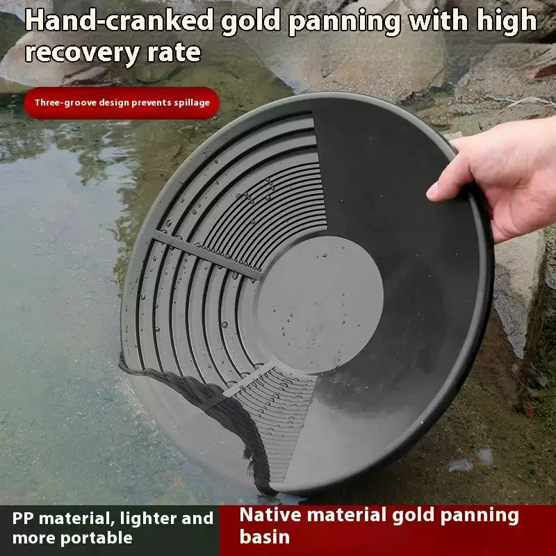Outdoor Gold Pan Wash Kit, 1/3/5Pcs with Riffle Design for Efficient Gold Mining and Prospecting