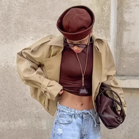 2025 Bomber Jacket Women Spring Autumn Short Trench Coats Loose Windbreakers for Women Big Lapel Outerwears Female Clothing