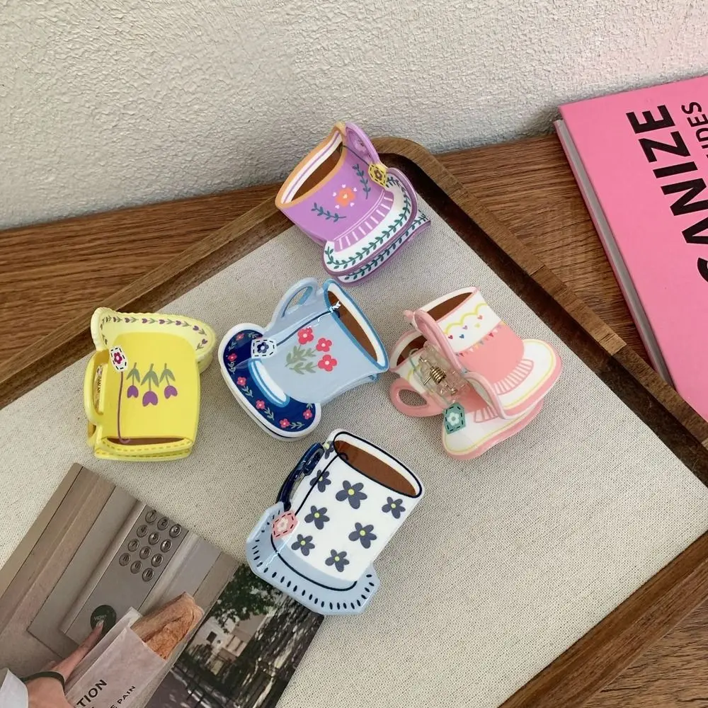 

Creative Acetic Acid Acetate Hair Claw Cute Cartoon Coffee Cup Hair Clip Shark Clip Flower Small Hair Claw Girl