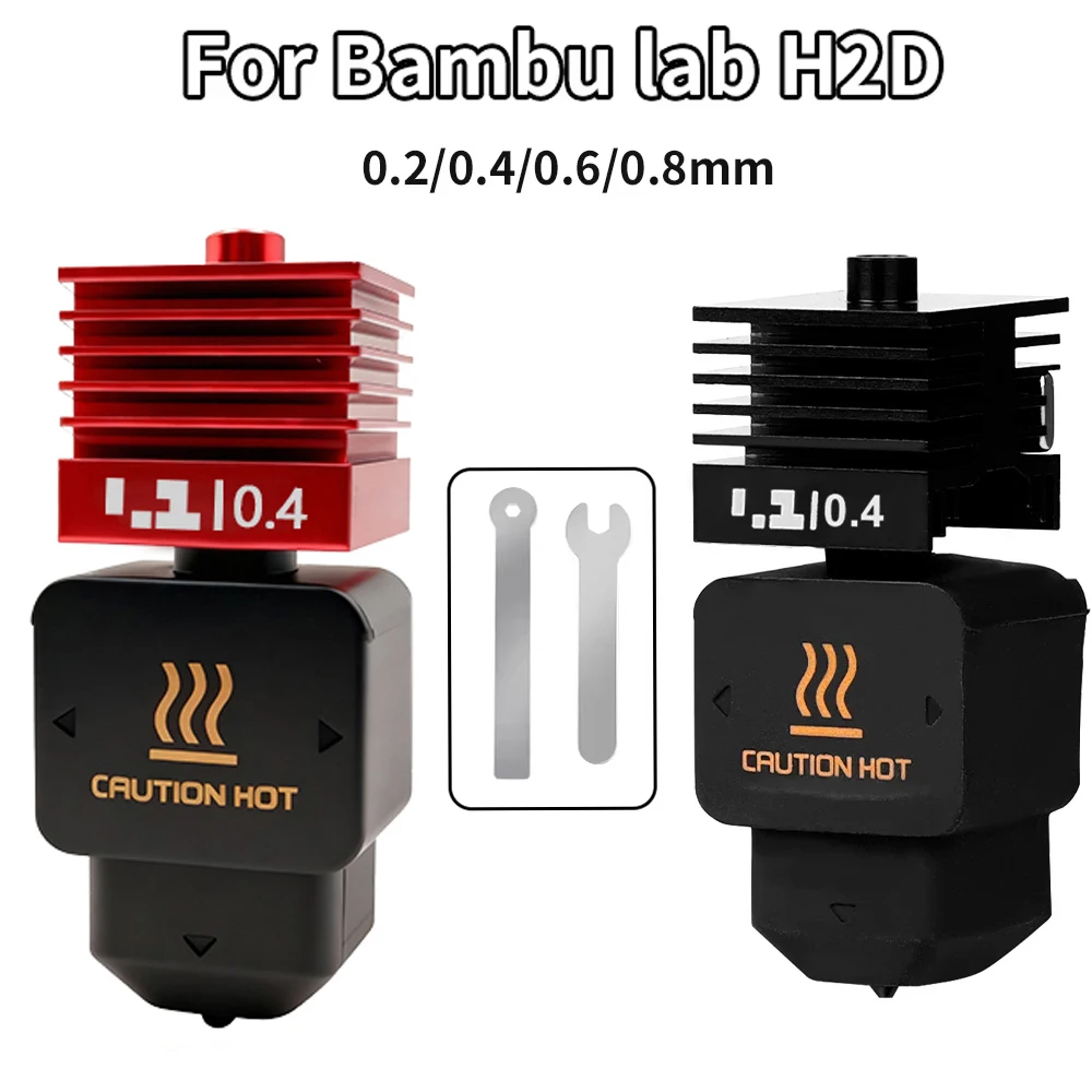 

Высококачественный хотэнд H2D H2S для Bambu Lab P2S, сопла H2D H2S H2C 0.2/0.4/0.6/0.8 мм, комплект хотэнда, сопла из закаленной стали A1/A1mini