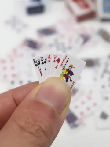 Funny Cute Mini Playing Cards Poker Games Super Small Cards Spoof Gifts Travel Toys Prank Props Dollhouse Miniature Poker Card