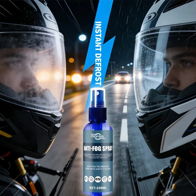 

Прочный противотуманный нанопокрытие для шлема Fasilawei: подходит для шлемов, стекол и зеркал заднего вида.