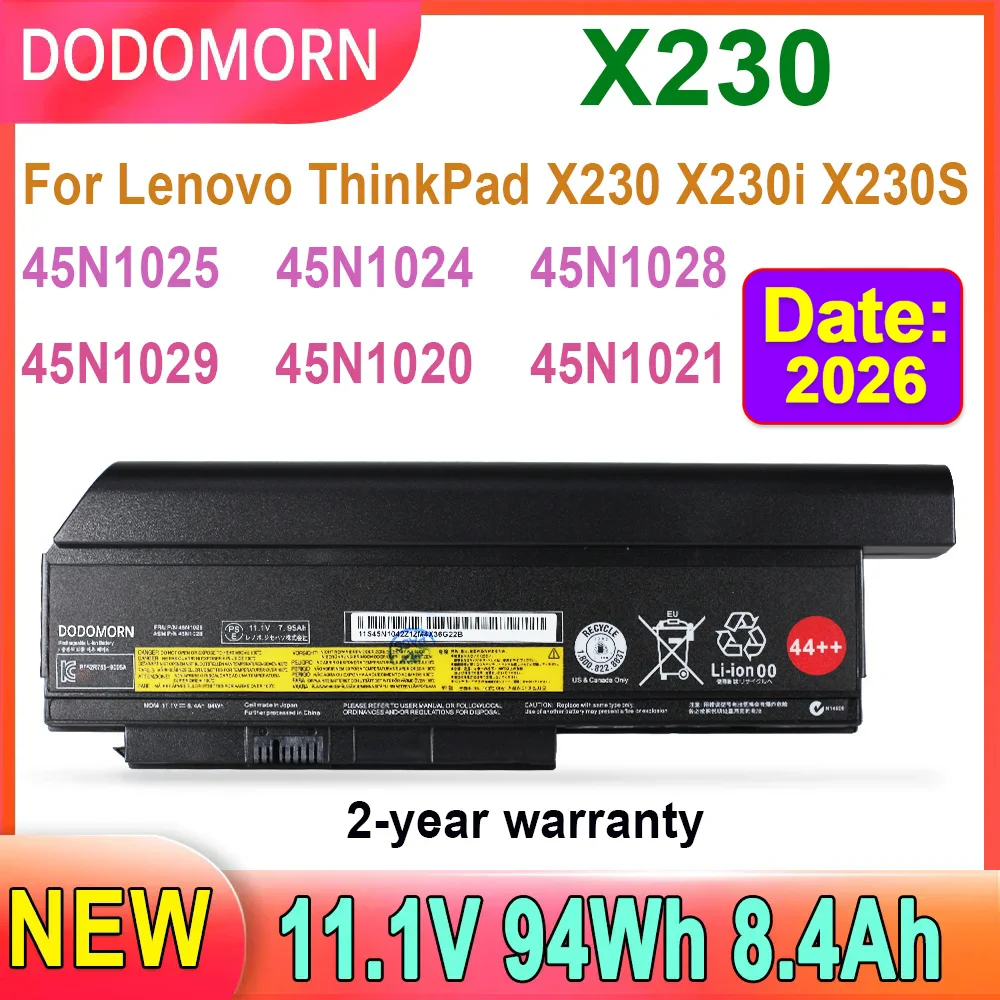 44++ Laptop Battery For Lenovo ThinkPad X230 X230I X230S Series High Quality 94Wh 11.1V 8400mAh  Full Capacity