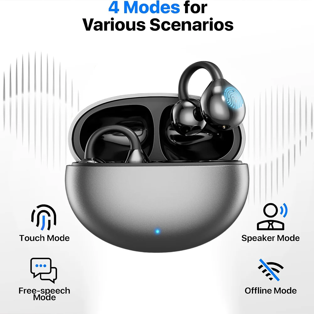 Language Translation Earbuds ANC Noise Cancelling Real-Time Two-Way Translation Earphone Long Battery Life for Travel Business