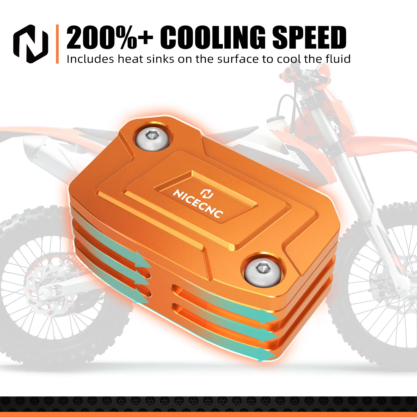 NICECNC مخلب الفرامل أسطوانة رئيسية خزان زيت السائل كوب ل KTM SX 125 SX 150 SX-F 350 SXF 450 EXC-F 350 EXCF 500 2013-2024
