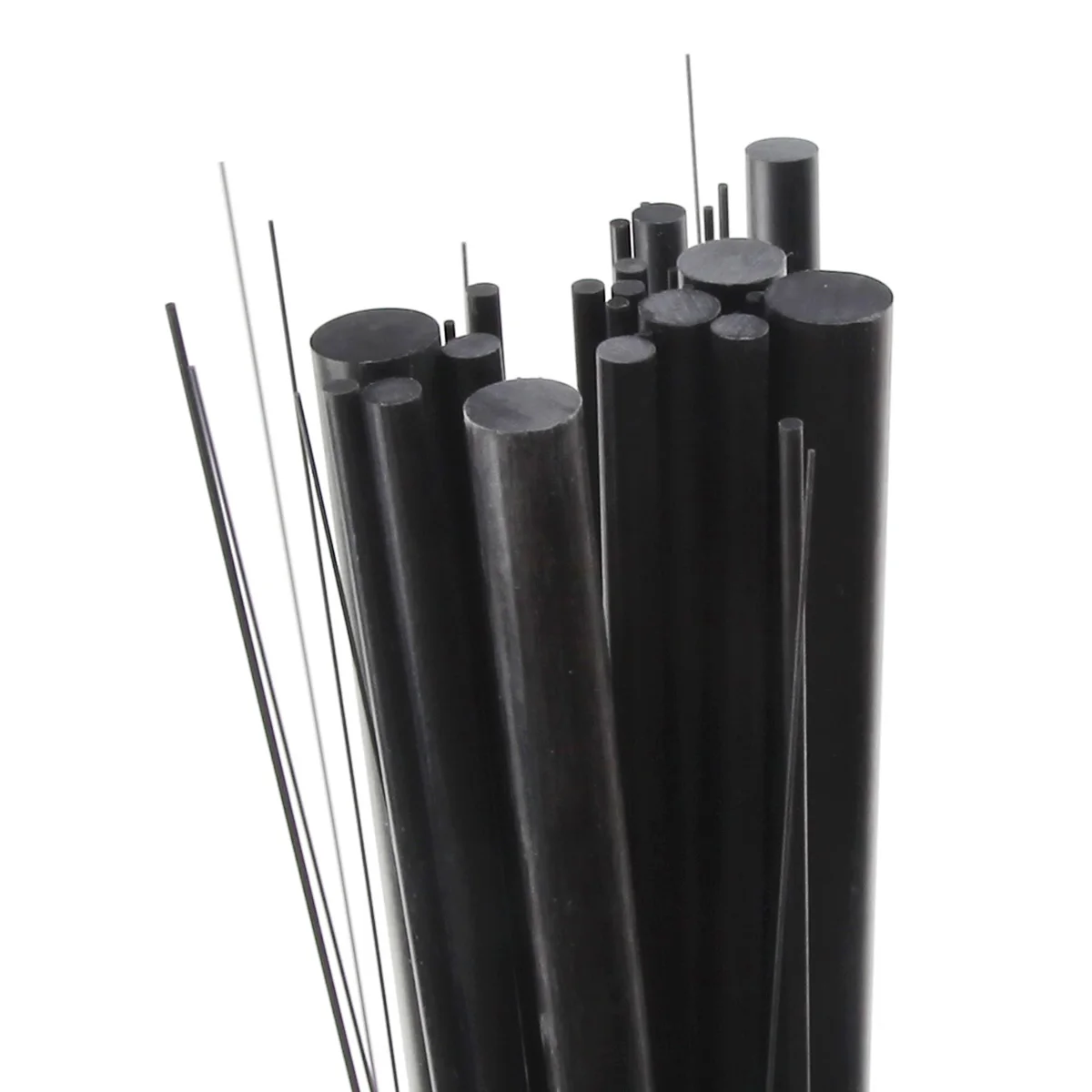 5pcs Carbon Fiber Rods 1mm-12mm  Diameter  500mm Length  For DIY High Quality Pole