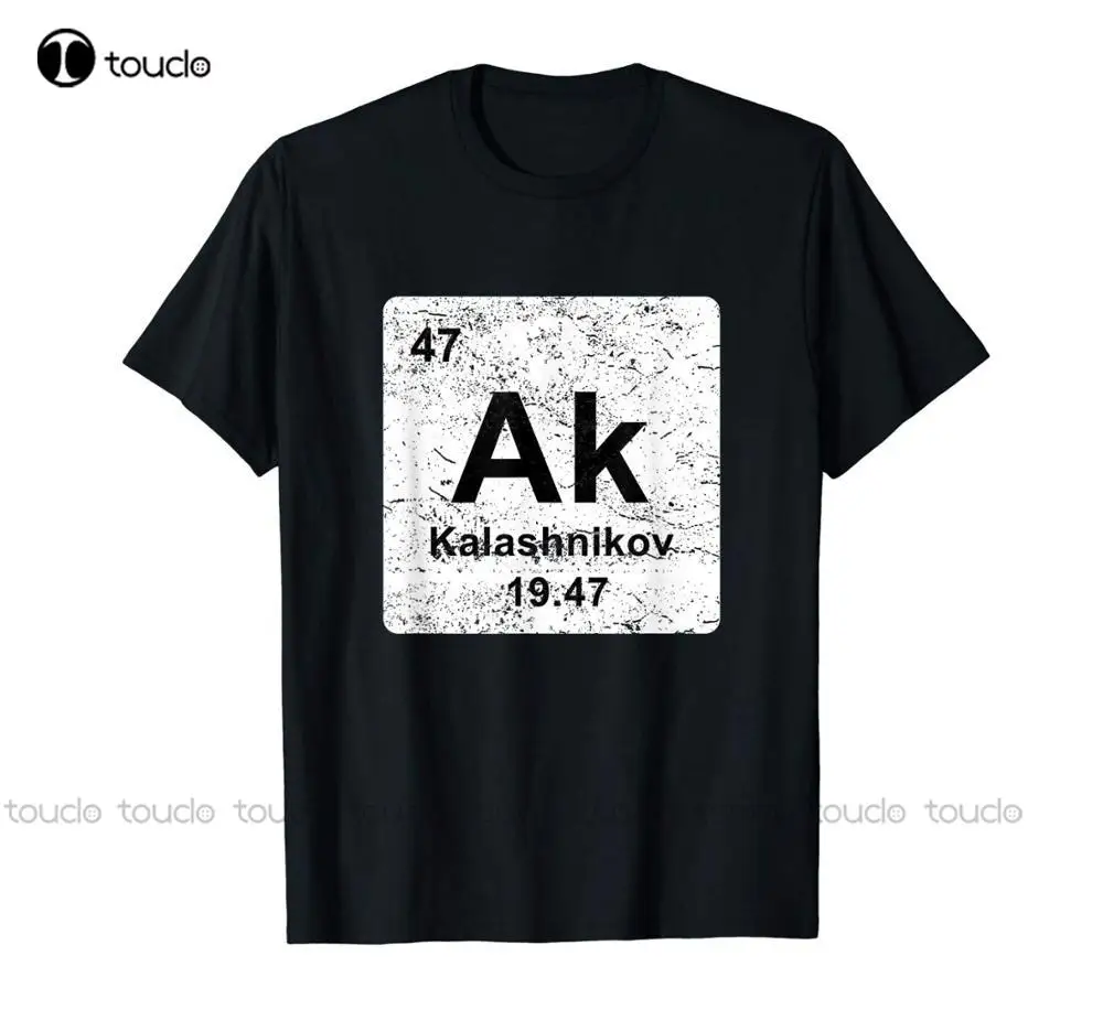 Kalashnikov Ak-47 Element Shirt Periodic Table T-Shirt Fashion Casual Short Sleeve Men Clothing Summer Custom Shirt Design