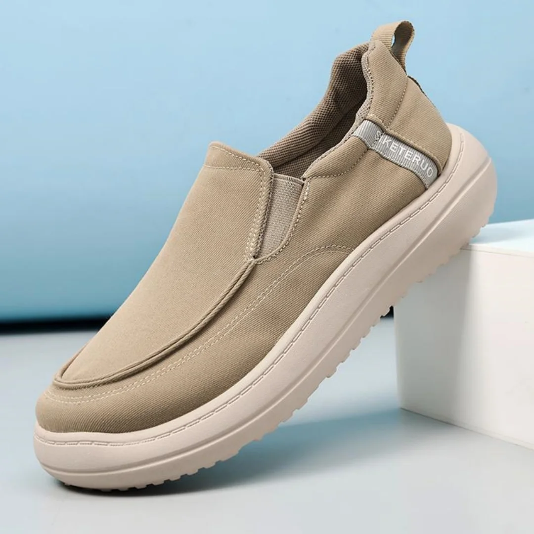 

Men's Summer Breathable Canvas Slip-On Shoes Comfortable Versatile Casual Lightweight Sneakers