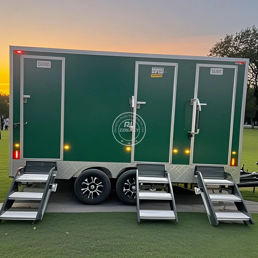 2025 Hot Sale  Portable Toilet and Shower Trailer Mobile Luxury Restroom Toilet Trailer for Park Gatherings