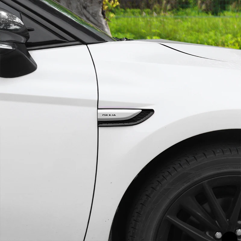 2pcs Car Side Vent Decoration Trim Sticker Air Fender Vent Trim Sticker For Alfa Romeo Giulia Car Accessories Engine air outlet - view 4