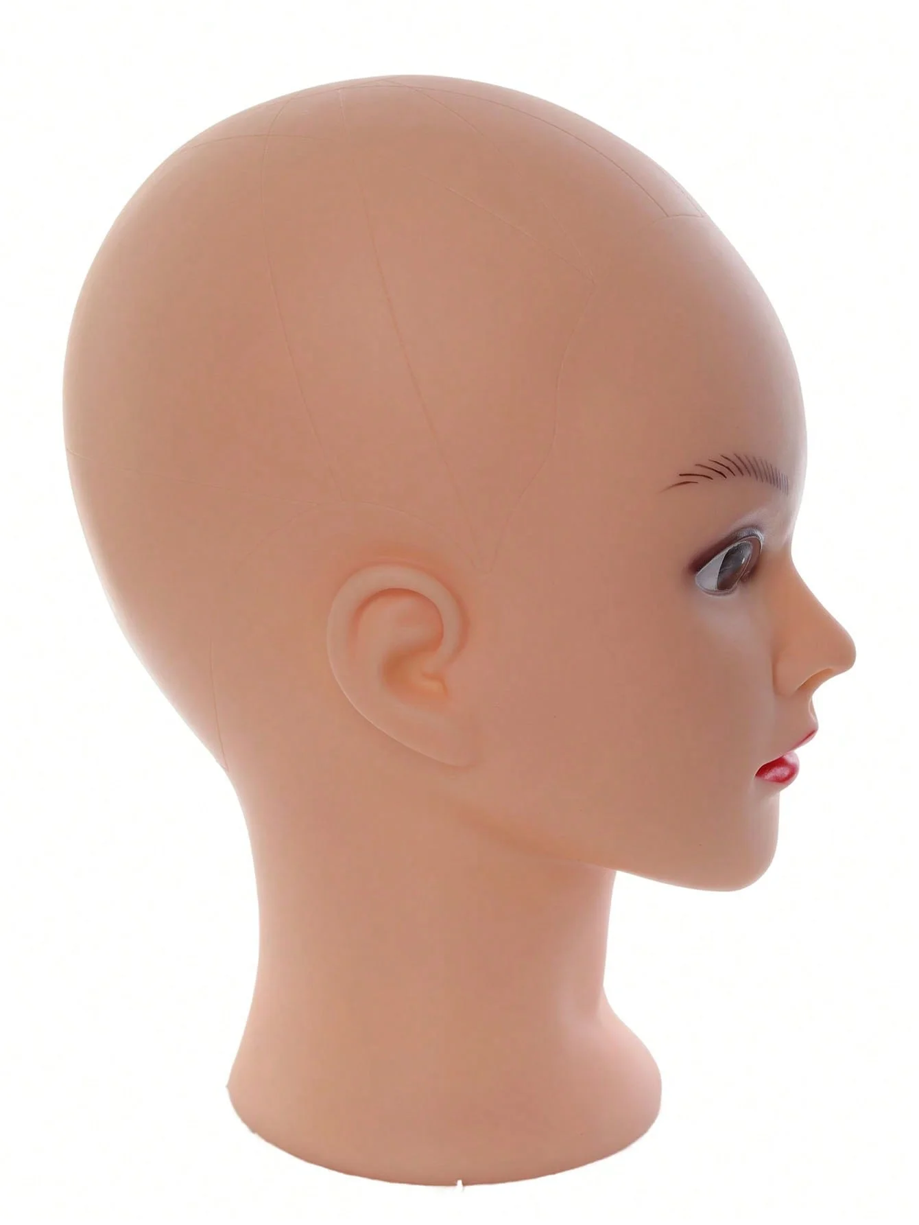 Professional Makeup Doll Head Bald Manikin Model For Making Wigs Styling Caps Hairdressing Hat Headwear Display Stand