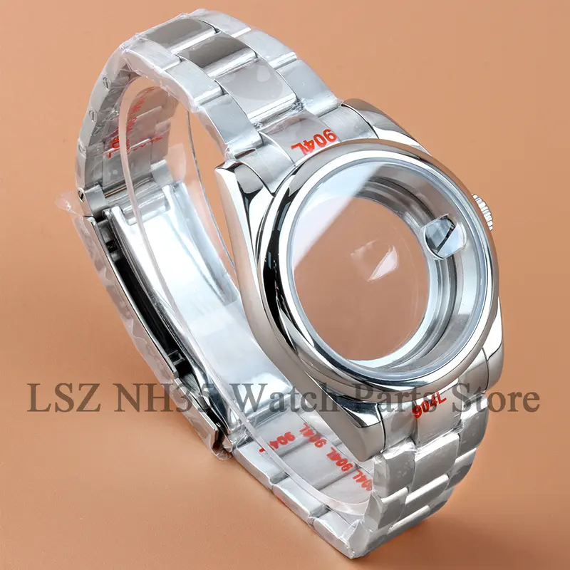 For 36mm/39mm Datejust Case Stainless Steel NH35 Watch Case Fit Seiko NH35 NH36 Movement 28.5mm Dial Polish Oyster Watchband - Image 3