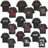 TV Play Dexter Morgan-camisetas Vintage lavadas para hombre y mujer, camisetas Retro de manga corta de gran tamaño, camiseta informal de algodón de alta calidad