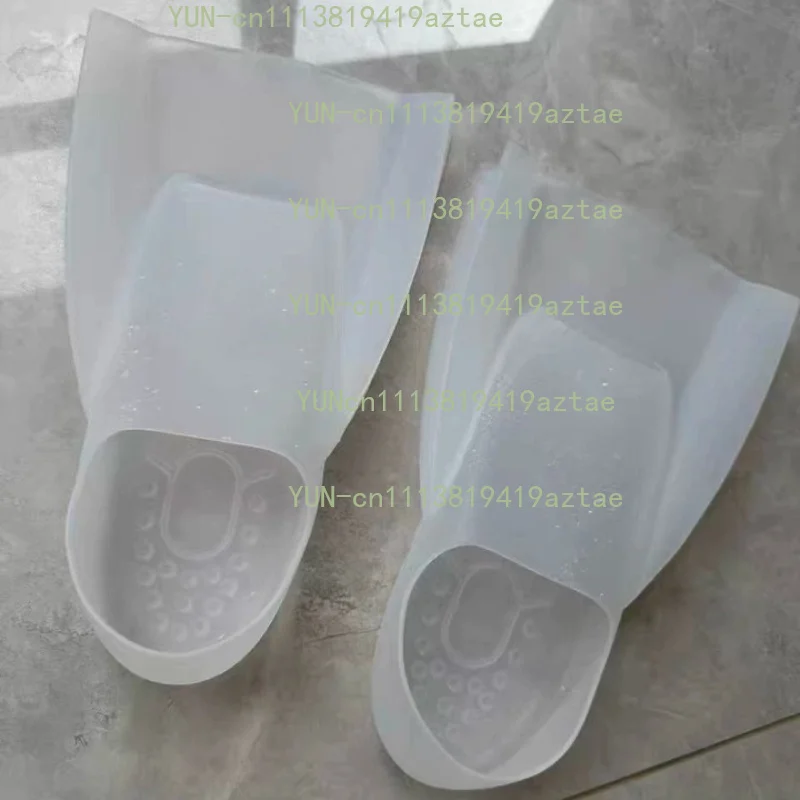 Fully Transparent Invisible Fins Professional Swimming Silicone Fins Freestyle and Breaststroke Fins Short-Blade