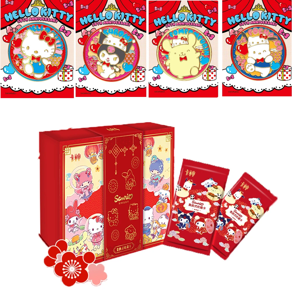 

Original Sanrio Cards Anime Cartoon Figure Hello Kitty Melody Pochacco Game Collection Cards Toys Birthday Gift for Children