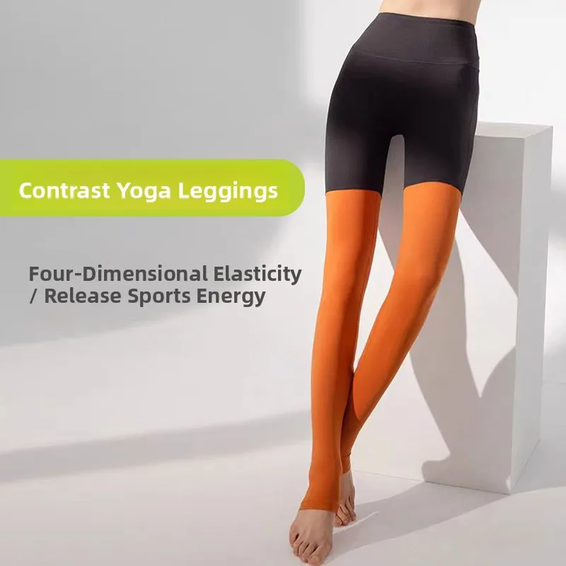 

High-Waist Women's Yoga Pants Footed Bare Sensation No Y-Line Sports Tight Butt Lifting Outdoor Wear Manciyoga Moisture ...
