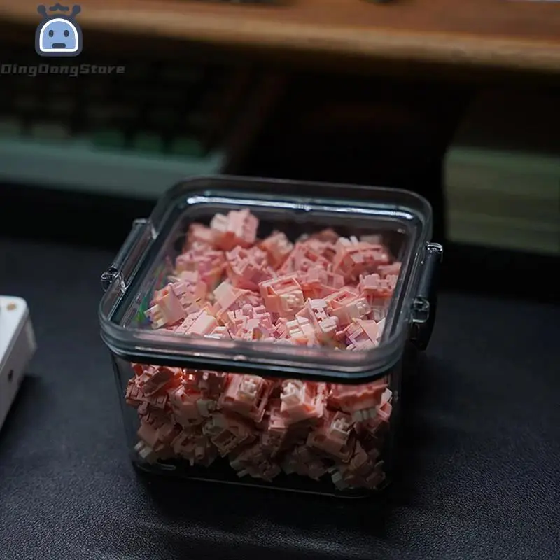 1Pc Keyboard Switches Container Storage Box PC Polycarbonate Switches Box For Mechanical Keyboard 460/700ml Desk Storage Boxes