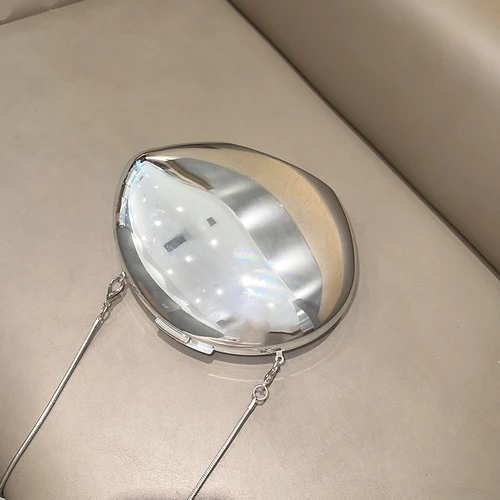 Imagen 2 del producto JIOMAY bolso de mano acrílico para mujer, monederos con cara de espejo de diseñador de lujo, bolso de concha ligero, bolsos de noche para fiesta con personalidad