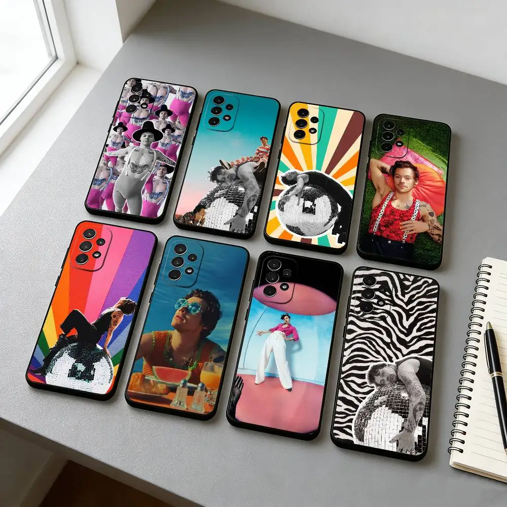 H-Harry S-Styles Singer Phone Case Black Silicone Soft For Samsung S25,S24,S21,S22,S23,S30,Ultra,S20,Plus,Fe,Lite